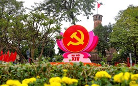 Ha Noi adorned with flags and flowers ahead of 14th National Party Congress