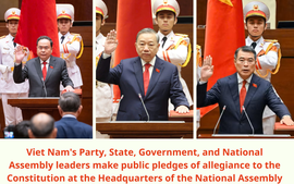 Foreign leaders congratulate top Vietnamese counterparts