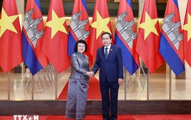 Top Vietnamese, Cambodian legislators hold talks in Ha Noi
