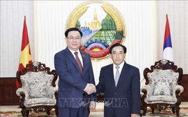 王廷惠主席会见老挝总理潘坎&#183;维帕万