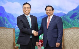 越南政府总理范明正会见韩国和老挝驻越大使