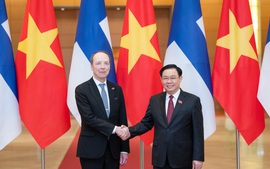 越南国会主席王廷惠与芬兰议会议长尤西•哈拉阿霍举行会谈