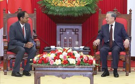 越共中央总书记苏林会见美满电子首席开发官