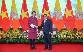 越南政府总理范明正会见不丹国王吉格梅