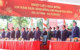 政府总理范明政出席范文同总理诞辰120周年纪念活动