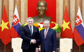 越共中央总书记、国家主席苏林会见斯洛伐克总理