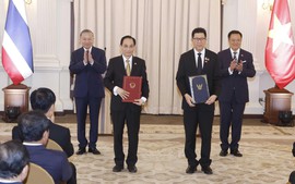 越南泰国公布两国建交50周年纪念徽标