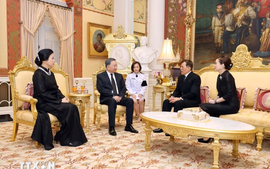 越共中央总书记、国家主席苏林会见泰国国王玛哈·哇集拉隆功和王后
