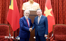 越共中央总书记、国家主席苏林会见东帝汶总理夏纳纳·古斯芒