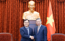 越共中央总书记、国家主席苏林会见韩国驻越大使崔泳杉