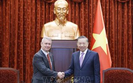 越共中央总书记、国家主席苏林会见比利时、挪威、荷兰、巴西驻越大使