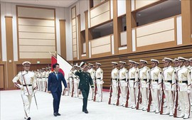 政府副总理兼国防部部长潘文江与日本防卫大臣举行会谈