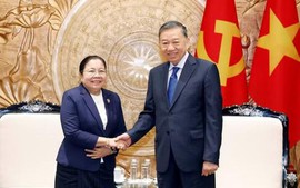 越共中央总书记、国家主席苏林会见老挝人民革命党中央组织部部长西赛