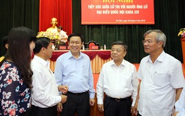 Phó Thủ tướng Vương Đình Huệ vận động bầu cử tại Hà Tĩnh