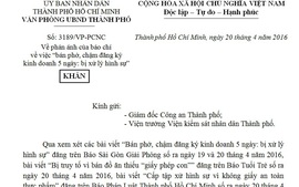 Yêu cầu Giám đốc Công an TPHCM xử lý ngay vụ "bán phở bị khởi tố"