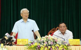 Tổng Bí thư làm việc với lãnh đạo chủ chốt tỉnh Quảng Trị
