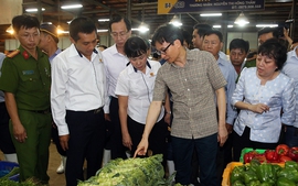 Phó Thủ tướng Vũ Đức Đam thị sát chợ đầu mối ở Thành phố Hồ Chí Minh
