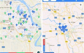 Ứng dụng điện thoại cảnh báo điểm ngập lụt tại Hà Nội