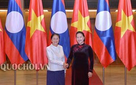 Chủ tịch Quốc hội Nguyễn Thị Kim Ngân làm việc với Chủ tịch Quốc hội Lào