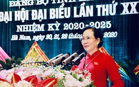 Đồng chí Lê Thị Thủy giữ chức Bí thư Tỉnh ủy Hà Nam khóa XX