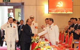 Chùm ảnh: Thủ tướng Nguyễn Xuân Phúc dự Đại hội Đảng bộ Công an Trung ương
