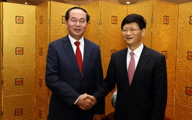 Bộ trưởng Trần Đại Quang hội kiến Bí thư Ủy ban chính pháp Đảng Cộng sản Trung Quốc