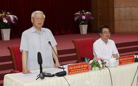 Tổng Bí thư, Chủ tịch nước Nguyễn Phú Trọng làm việc với lãnh đạo chủ chốt tỉnh Kiên Giang 