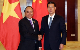 Thủ tướng Nguyễn Xuân Phúc hội kiến Phó Thủ tướng Trung Quốc Trương Cao Lệ