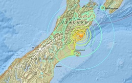 Sóng thần đổ bộ bờ biển New Zealand sau động đất