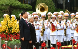 Tổng Bí thư Nguyễn Phú Trọng chủ trì Lễ đón Tổng Bí thư, Chủ tịch Trung Quốc Tập Cận Bình