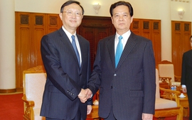 Thủ tướng Nguyễn Tấn Dũng tiếp Ủy viên Quốc vụ Trung Quốc Dương Khiết Trì