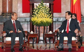Chủ tịch nước tiếp Chủ nhiệm Văn phòng Chủ tịch nước Lào