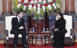 Quyền Chủ tịch nước Đặng Thị Ngọc Thịnh tiếp Thủ tướng Hàn Quốc