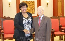 Tổng Bí thư Nguyễn Phú Trọng tiếp Đoàn Đảng Cộng sản Cuba