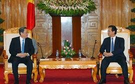 Thủ tướng Nguyễn Tấn Dũng tiếp Chủ tịch Chính Hiệp TƯ Trung Quốc