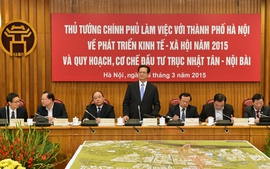 Thủ tướng làm việc với lãnh đạo TP. Hà Nội