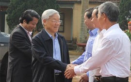 Tổng Bí thư Nguyễn Phú Trọng làm việc tại tỉnh Phú Thọ 