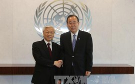 Điện cảm ơn của Tổng Bí thư Nguyễn Phú Trọng gửi Tổng Thư ký Liên hợp quốc Ban Ki Moon 