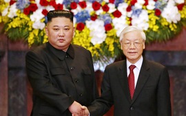 Hình ảnh lễ đón chính thức Chủ tịch Kim Jong Un