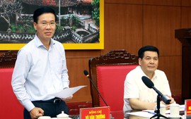 Bộ Chính trị kiểm tra công tác tổ chức, cán bộ tại Thái Bình