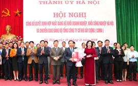 Thành ủy Hà Nội công bố các quyết định về công tác tổ chức, cán bộ