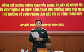 Thượng tướng Phan Văn Giang làm việc với Bộ Tổng Tham mưu