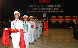 Tiễn đưa đồng chí Võ Trần Chí về nơi an nghỉ cuối cùng