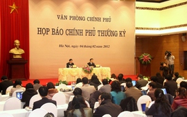 Họp báo chính phủ thường kỳ tháng 1/2012: Chỉ số giá tiêu dùng tăng thấp nhất so với cùng kỳ 3 năm gần đây