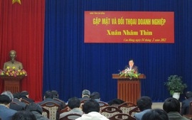 UBND tỉnh gặp mặt các doanh nghiệp đầu Xuân Nhâm Thìn