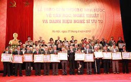 Trao Giải thưởng Nhà nước về Văn học nghệ thuật