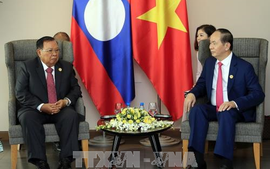 Vietnamese State President meets with top leaders of Laos, Cambodia