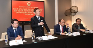 Phó Thủ tướng Hồ Đức Phớc gặp gỡ cán bộ, nhân viên Đại sứ quán và cộng đồng người Việt tại Tây Ban Nha