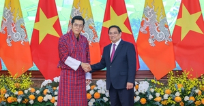 Thủ tướng Phạm Minh Chính hội kiến Quốc vương Bhutan