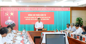 Thường trực Ban Bí thư Trần Cẩm Tú làm việc với Ủy ban Kiểm tra Trung ương